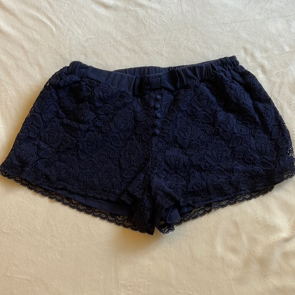 Aerie Navy Lace Sleep Short